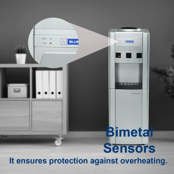 Bluestar BWD3FMRGA, 20 Litres Hot, Normal and Cold Water Dispenser with 20 Liters Cooling Cabinet, Stainless Steel Tank, Convenient Drip Tray, Black