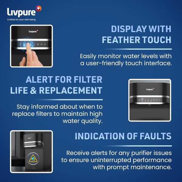 Livpure Sereno, 8-Stage Filtration Water Purifier, RO+UV+UF+Minerals +Copper | 5.5 Litre Stainless Steel Tank, No Service Cost for 2.5 Years, Black
