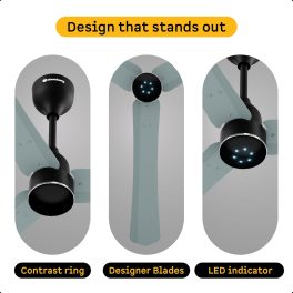 Atomberg Renesa Halo Smart 1200MM, 48Inch 5-star BLDC Ceiling Fan with Remote, Works with Alexa, High Air Delivery, 3-Year Warranty, Misty Teal