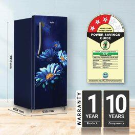 Haier HRD-2103CMH-P, 190 Litre 3 Star Direct Cool-Single Door Refrigerator, One Hour Icing Technology and Stabilizer Free Operation, Mirine Hilton