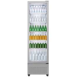 Haier HVC-505GT5, 440 Litre Single Door Visi Cooler with Backside Evaporator, Fog-Free Glass, Adjustable Shelves & Vertical Touch LED Control, Grey