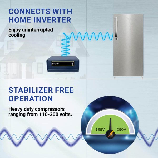 Haier HRD-2105BNS-P. 190 L 5 Star Direct Cool-Single Door Refrigerator, Stabilizer Free Operation, Nickel Steel