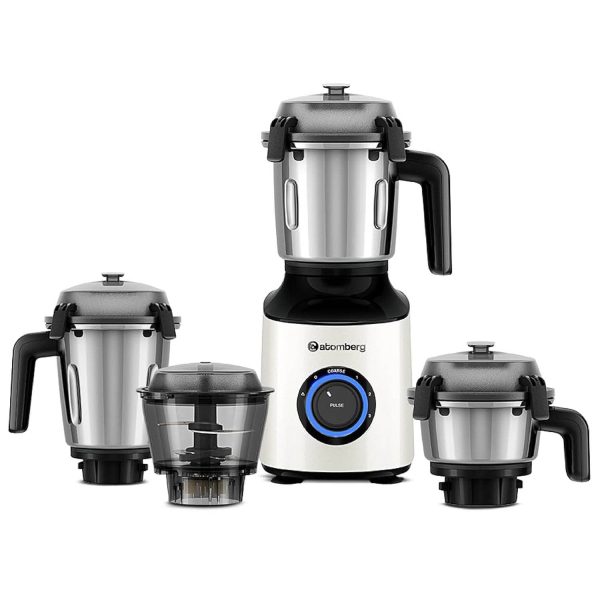 Atomberg Zenova 4 Jar Mixer Grinder with Coarse Mode getting Silbatta like texture, White