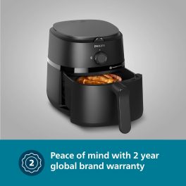 PHILIPS Air Fryer NA120/00, uses up to 90% less fat, 1500W, 4.2 Liter, with Rapid Air Technology (Black)