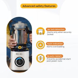 Atomberg Zenova 4 Jar Mixer Grinder with Coarse Mode getting Silbatta like texture, White
