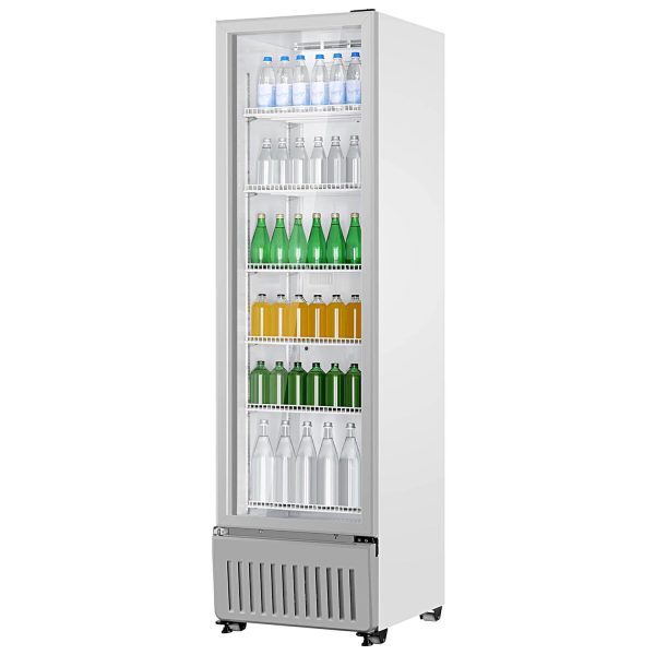 Haier HVC-505GT5, 440 Litre Single Door Visi Cooler with Backside Evaporator, Fog-Free Glass, Adjustable Shelves & Vertical Touch LED Control, Grey