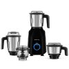 Atomberg Yulia, 750 Watt Mixer Grinder with Unique Coarse Mode, Advanced Safety Features, 4 Multi-functional Jars including Chopper Jar, Gloss Black