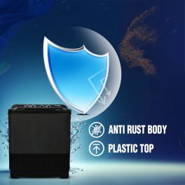 Kenstar WM WM KS80PL-BGU7, Semi Automatic Washing Machine (8 KG), 3 wash programs,Aqua Force Technology, Black Grey