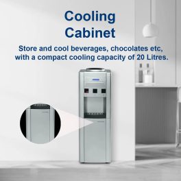 Bluestar BWD3FMRGA, 20 Litres Hot, Normal and Cold Water Dispenser with 20 Liters Cooling Cabinet, Stainless Steel Tank, Convenient Drip Tray, Black