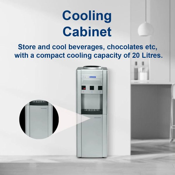 Bluestar BWD3FMRGA, 20 Litres Hot, Normal and Cold Water Dispenser with 20 Liters Cooling Cabinet, Stainless Steel Tank, Convenient Drip Tray, Black