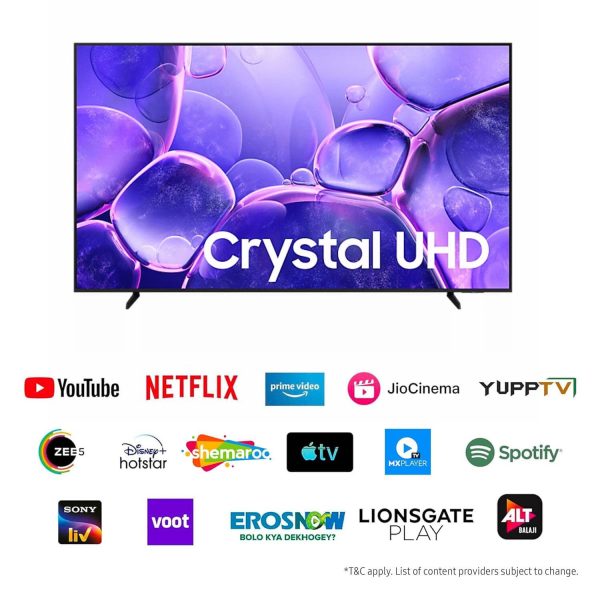 Samsung U8100, 43 inch (108 cm) 4K Ultra HD Smart LED TV, Crystal Processor, 4K Upscaling, Eco Sensor, Black