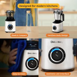 Atomberg Zenova 4 Jar Mixer Grinder with Coarse Mode getting Silbatta like texture, White