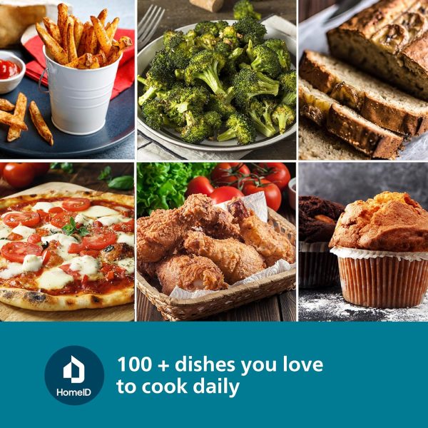 PHILIPS Air Fryer NA120/00, uses up to 90% less fat, 1500W, 4.2 Liter, with Rapid Air Technology (Black)