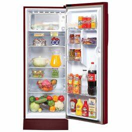 Haier HRD-2103PRH-P, 190 Litre 3 Star Single Door Refrigerator with One Hour Icing Technology and Stabilizer Free Operation, Red Hilton