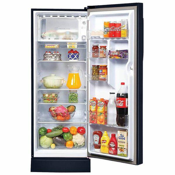 Haier HRD-2103PMH-P, 190 Litre 3 Star Single Door With Base Drawer Refrigerator, One Hour Icing Technology and Stabilizer Free Operation, Red Hilton