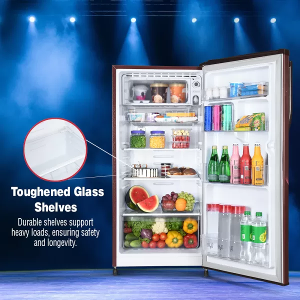 Kenstar REFKD202PTAS, 175L 2 Star Direct Cool Refrigerator, Stabilizer-free operation, 10 Years Warranty on Compressor, CEH-Aster