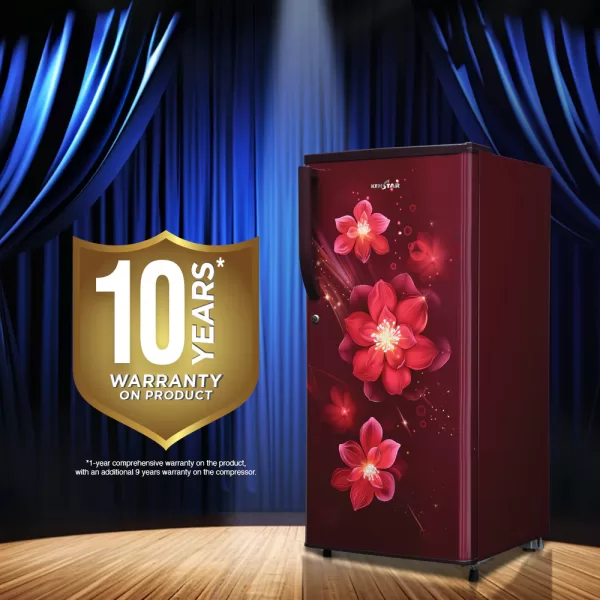 Kenstar REFKD202PTAS, 175L 2 Star Direct Cool Refrigerator, Stabilizer-free operation, 10 Years Warranty on Compressor, CEH-Aster