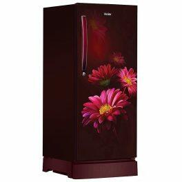 Haier HRD-2103PRH-P, 190 Litre 3 Star Single Door Refrigerator with One Hour Icing Technology and Stabilizer Free Operation, Red Hilton