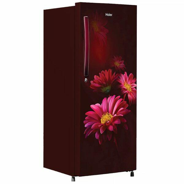 Haier HRD-2103CRH-P, 190 Litre 3 Star Single Door Refrigerator with One Hour Icing Technology and Stabilizer Free Operation, Red Hilton