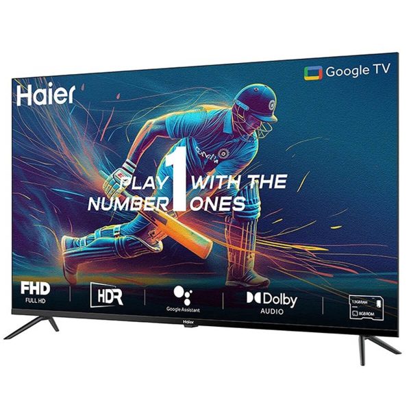 Haier H43K85FFX, Full HD Smart Google TV 109cm (43) with HDR, Dolby Audio, Black