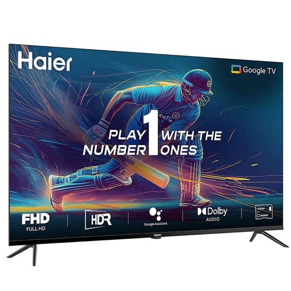 Haier H43K85FFX, Full HD Smart Google TV 109cm (43) with HDR, Dolby Audio, Black
