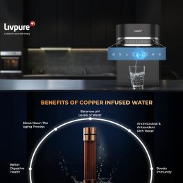 Livpure Sereno, 8-Stage Filtration Water Purifier, RO+UV+UF+Minerals +Copper | 5.5 Litre Stainless Steel Tank, No Service Cost for 2.5 Years, Black