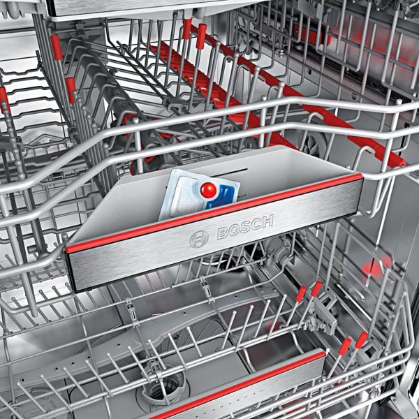 Bosch SMS6IKI01I, 14 Place Dishwasher with Wi-Fi, Steam, Dosage Assist and Rackmatic, Silver Inox