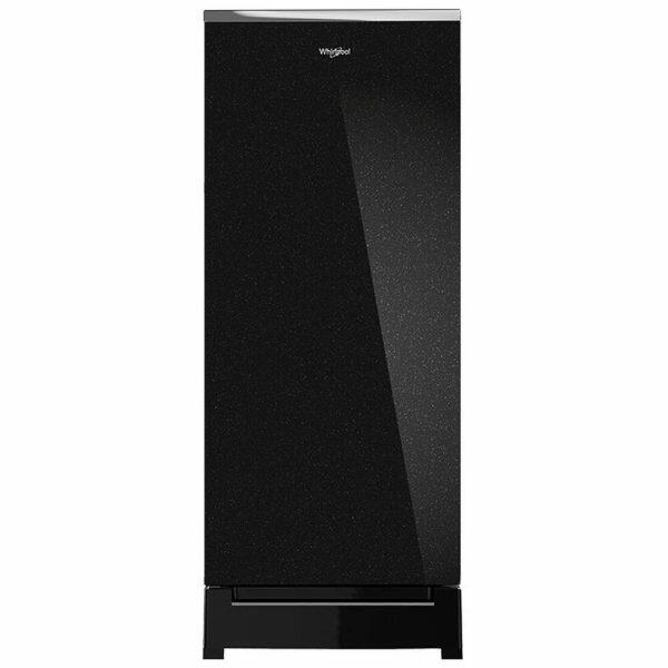 Whirlpool 215 IMPRO GD ROY, 192 Litre 5 Star Icemagic Pro Glass Finish Direct Cool-Single Door Refrigerator With Base Drawer, Inverter Compressor, CRYSTAL BLACK