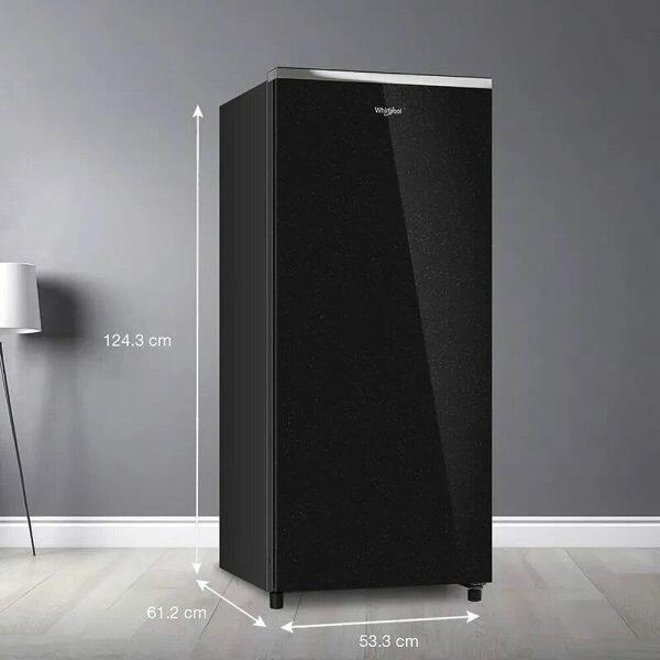Whirlpool 215 IMPRO GD PRM 3S, 192 Litre 3 Star Direct Cool-Single Door Refrigerator with Inverter Compressor, 10 Years Warranty on Compressor, CRYSTAL BLACK