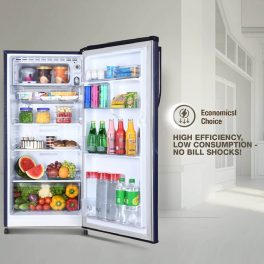 Kenstar REFKD224LTSL, 190L 4 Star Single Door-Direct Cool Refrigerator, Stabilizer-free operation, 10 Years Warranty on Compressor, Silk Glass
