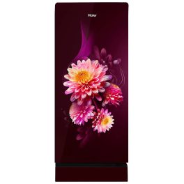 Haier HRD-2103PDG-P, 190 Litre 3 Star Direct Cool-Single Door With Base Drawer Refrigerator, One Hour Icing Technology and Stabilizer Free Operation, Daisy Glass