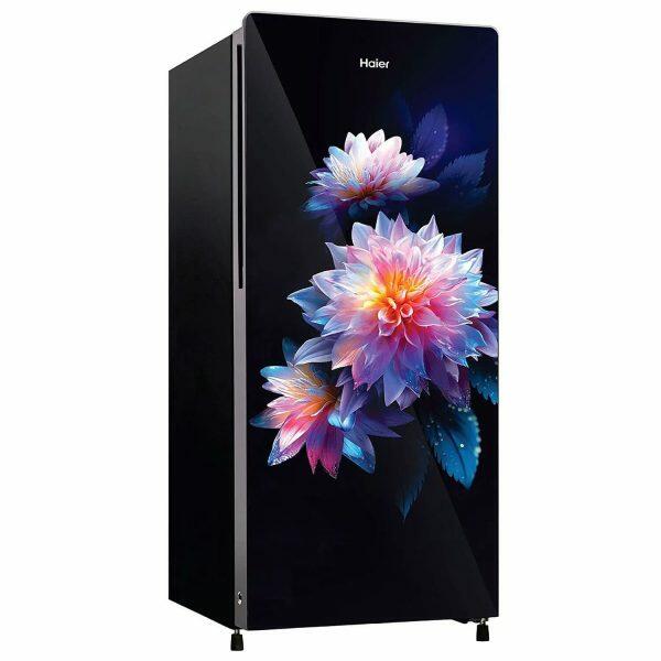 Haier HRD-2103CLG-P, 190 Litre 3 Star Direct Cool-Single Door Refrigerator, One Hour Icing Technology and Stabilizer Free Operation, Luminus Glass