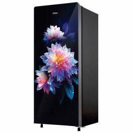 Haier HRD-2103CLG-P, 190 Litre 3 Star Direct Cool-Single Door Refrigerator, One Hour Icing Technology and Stabilizer Free Operation, Luminus Glass