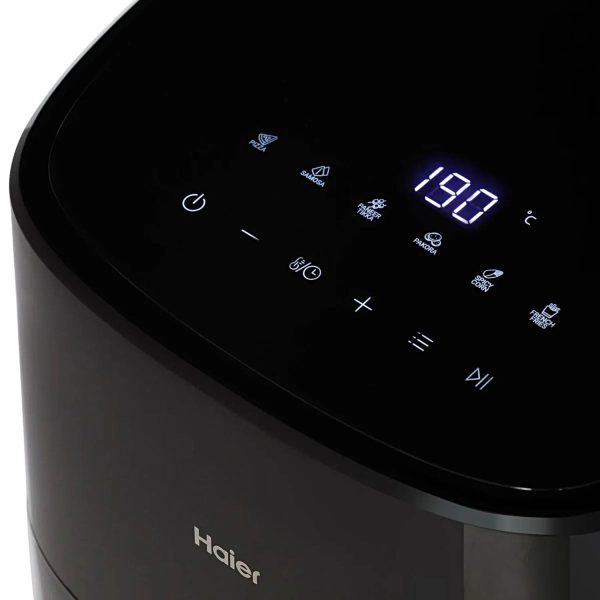 Haier HAF-D502B, 5L Air Fryer with 3 D Hot Circulation & 12 Rich Recipes, Black