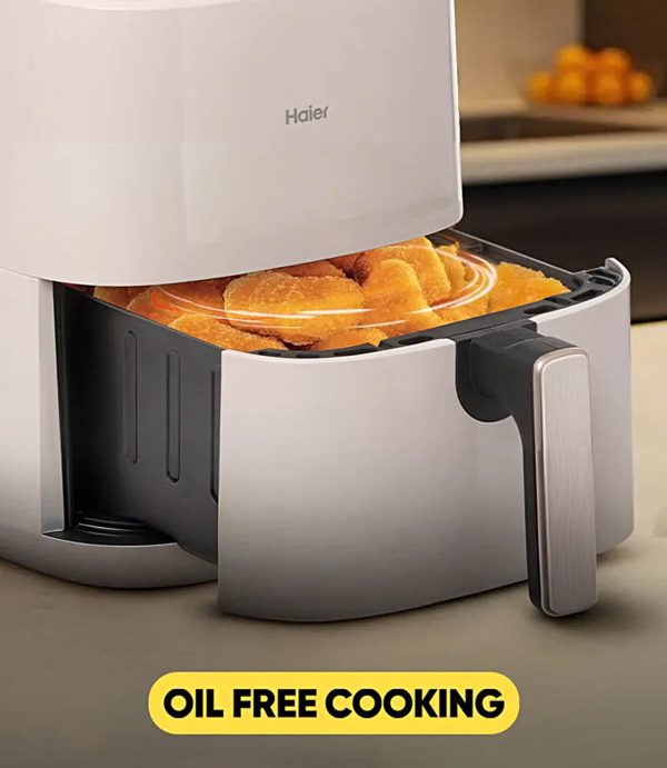 Haier HAF-M501L, 5L Air Fryer with 3 D Hot Circulation & 12 Rich Recipes, Ivory