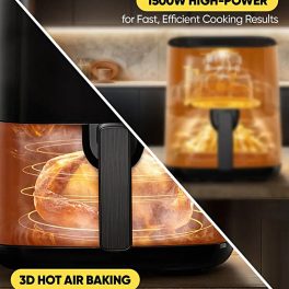 Haier HAF-D502B, 5L Air Fryer with 3 D Hot Circulation & 12 Rich Recipes, Black