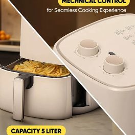 Haier HAF-M501L, 5L Air Fryer with 3 D Hot Circulation & 12 Rich Recipes, Ivory