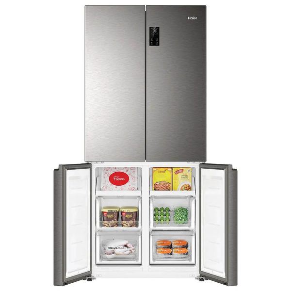 Haier HRB-600IS, 520 L 3 Star Lumiere Series Wi-Fi enabled 4-Door Side by Side frost free Refrigerator with 85% Convertible Fridge & Expert Inverter Technology, INOX STEEL