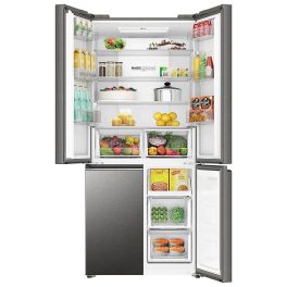 Haier HRB-600IS, 520 L 3 Star Lumiere Series Wi-Fi enabled 4-Door Side by Side frost free Refrigerator with 85% Convertible Fridge & Expert Inverter Technology, INOX STEEL