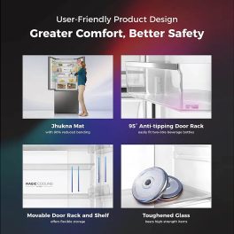 Haier HRB-600IS, 520 L 3 Star Lumiere Series Wi-Fi enabled 4-Door Side by Side frost free Refrigerator with 85% Convertible Fridge & Expert Inverter Technology, INOX STEEL