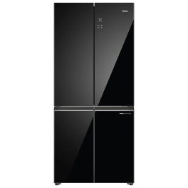 Haier HRB-600KGU1, 520 L 3 Star Lumiere Series Wi-Fi enabled 4-Door Side by Side frost free Refrigerator with 85% Convertible Fridge & Expert Inverter Technology, Black Glass