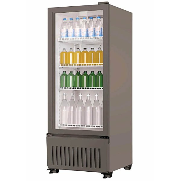 Haier HVC-305GT5, 285 Litre Single Door Visi Cooler with Touch LED and Double Layer Vacuum Glass, Grey