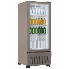 Haier HVC-305GT5, 285 Litre Single Door Visi Cooler with Touch LED and Double Layer Vacuum Glass, Grey