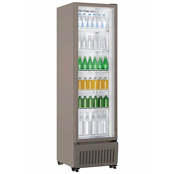 Haier HVC-405GT5, 360 Litre Single Door Visi Cooler with Touch LED and Double Layer Vacuum Glass, Grey