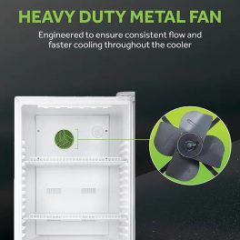 Haier HVC-505GT5, 440 Litre Single Door Visi Cooler with Backside Evaporator, Fog-Free Glass, Adjustable Shelves & Vertical Touch LED Control, Grey
