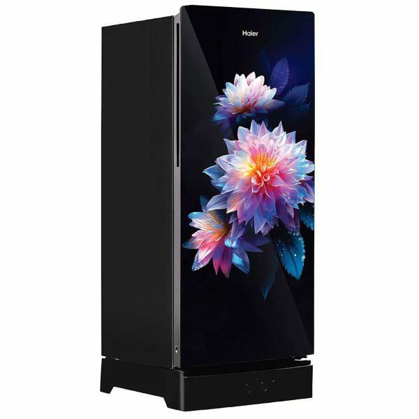Haier HRD-2103PLG-P, 190 Litre 3 Star Direct Cool-Single Door With Base Drawer Refrigerator, One Hour Icing Technology and Stabilizer Free Operation, Luminus Glass