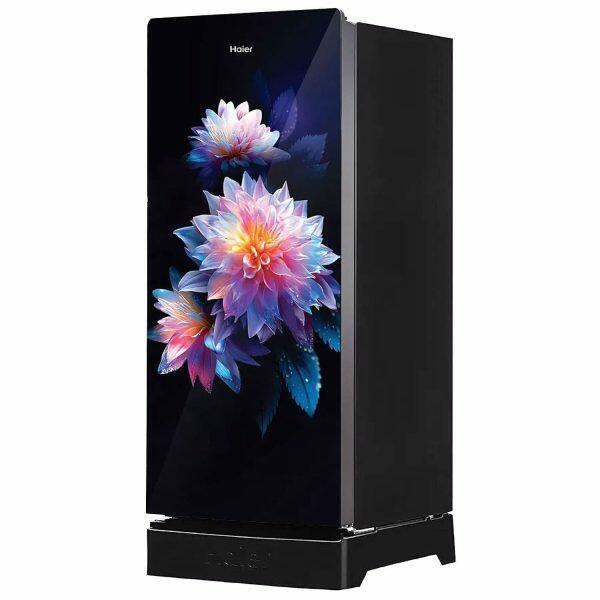 Haier HRD-2103PLG-P, 190 Litre 3 Star Direct Cool-Single Door With Base Drawer Refrigerator, One Hour Icing Technology and Stabilizer Free Operation, Luminus Glass