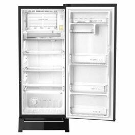 Whirlpool 215 IMPRO GD ROY, 192 Litre 5 Star Icemagic Pro Glass Finish Direct Cool-Single Door Refrigerator With Base Drawer, Inverter Compressor, CRYSTAL BLACK