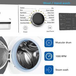 BPL BFW-7001MXCW, 7 Kg Front Loading Fully Automatic Washing Machine with Promax Inverter Motor, GermKill Mode, Crimson White