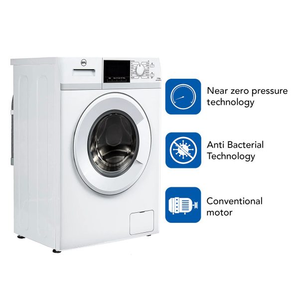 BPL BFW-7001MXCW, 7 Kg Front Loading Fully Automatic Washing Machine with Promax Inverter Motor, GermKill Mode, Crimson White